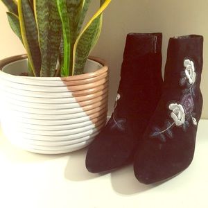 Steven Steve Madden Brooker Embroidered Suede Boot